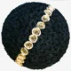 Deluxe Gold Dome Box | Black & Gold Roses | Minimal