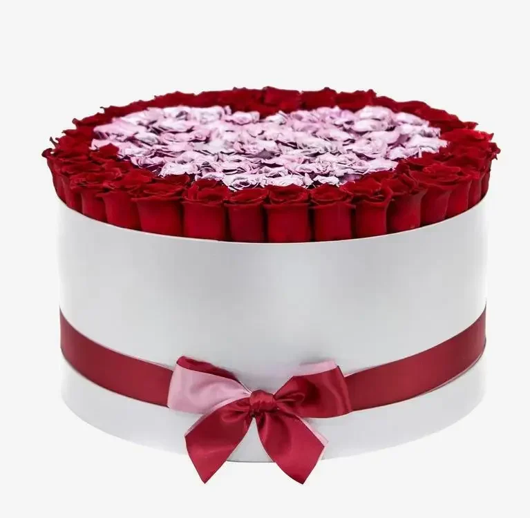 Deluxe Mirror Silver Box | Red & Pink Gold | Heart
