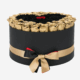 Deluxe Black Box | 24K Gold & Black & Red Roses | Heart
