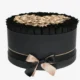 Deluxe Black Box | Black & 24K Gold Roses | Heart