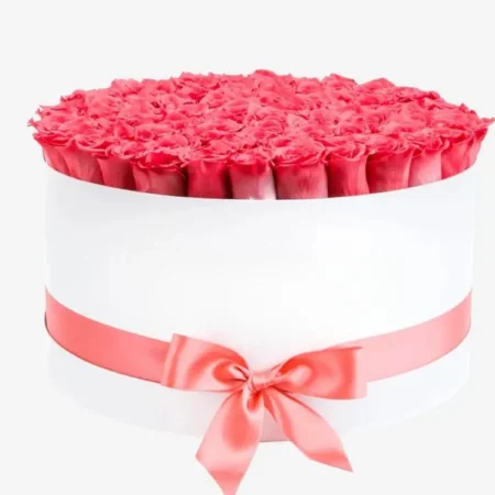 Deluxe White Box | Coral Roses