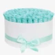 Deluxe White Box | Turquoise Roses