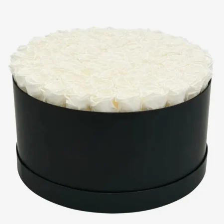 Deluxe Black Box | White Roses