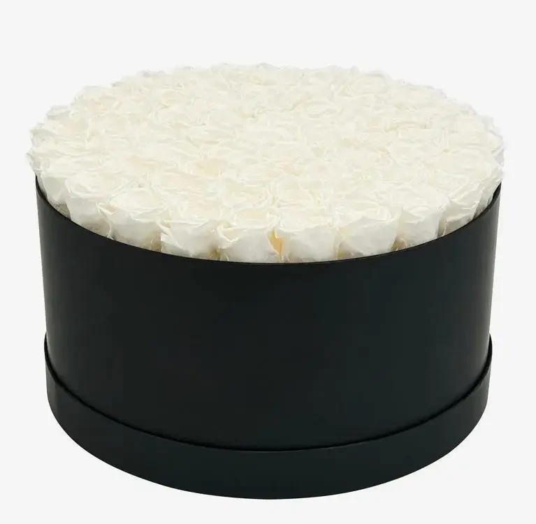 Deluxe Black Box | White Roses